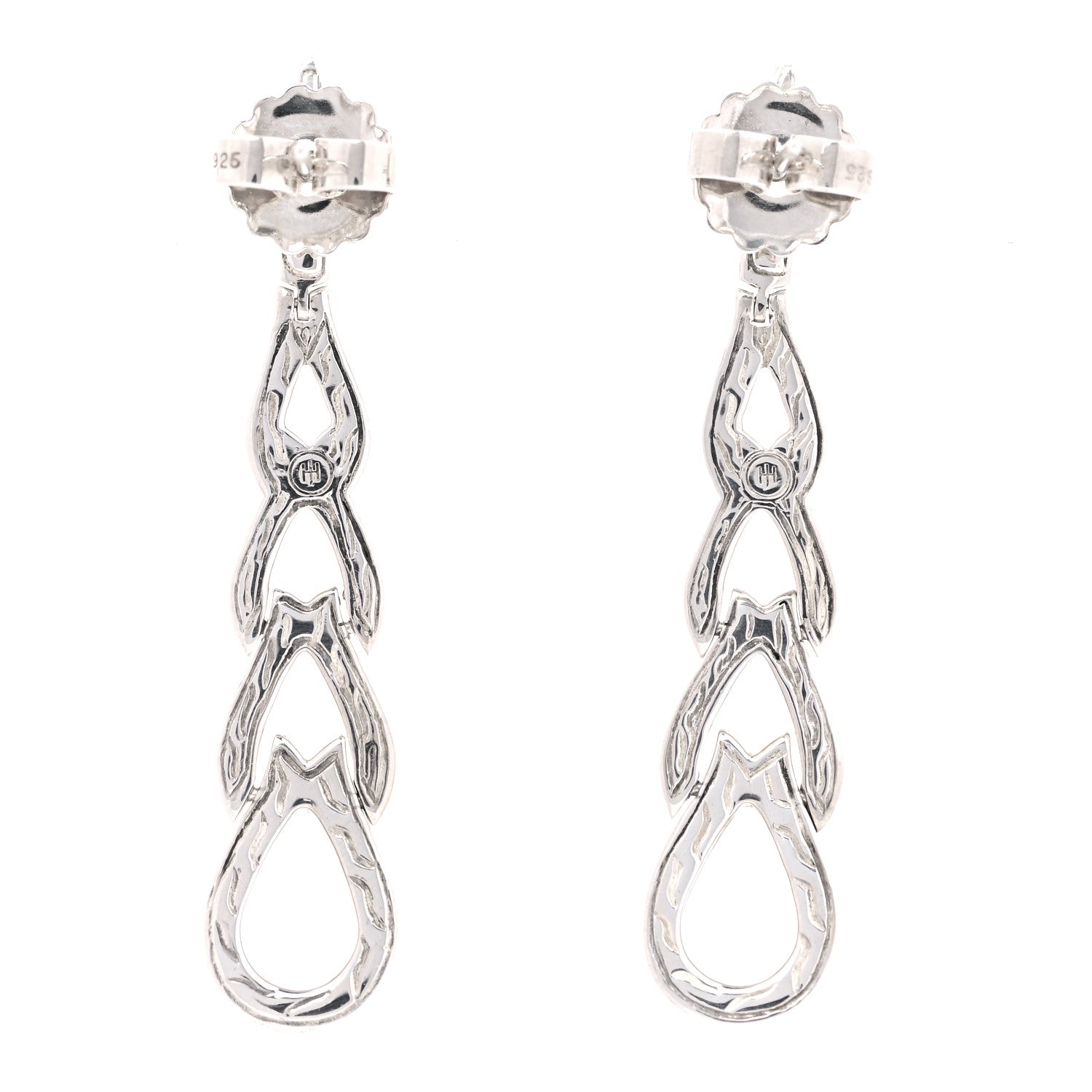 John Hardy Sterling Silver Black Sapphire Classic Chain Drop Earrings 3 of 6