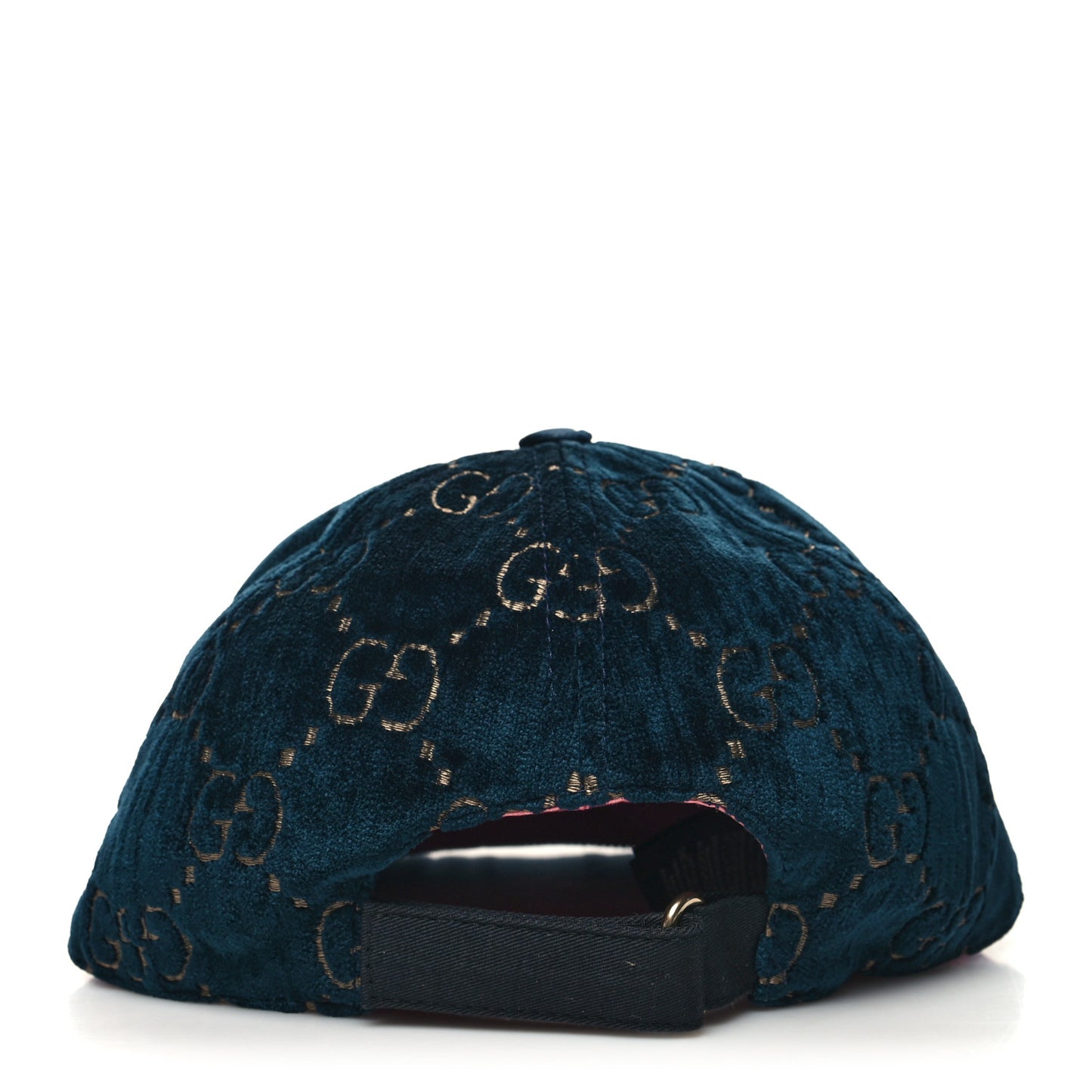 Velvet GG Monogram Baseball Hat L Blue
