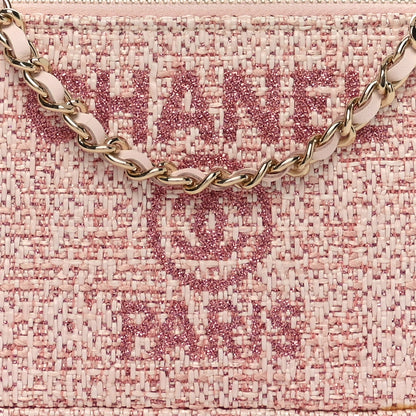 Chanel Canvas Small Deauville Clutch With Chain Pink 9 of 12