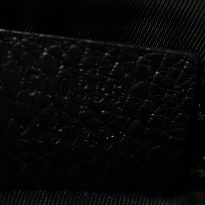 Gucci Nylon Monogram Double Buckle Flap Messenger Bag Black 6 of 13