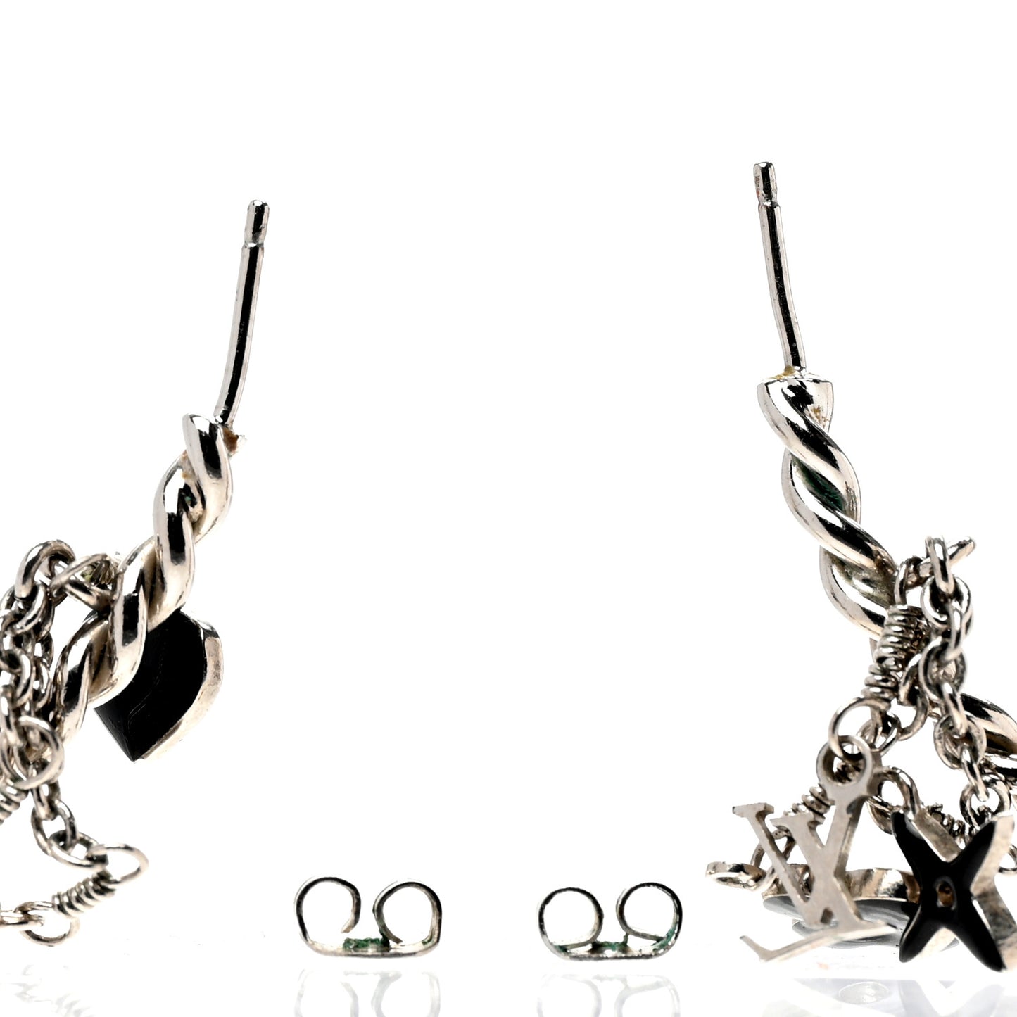 Sweet Monogram Creole Hoop Earrings Silver