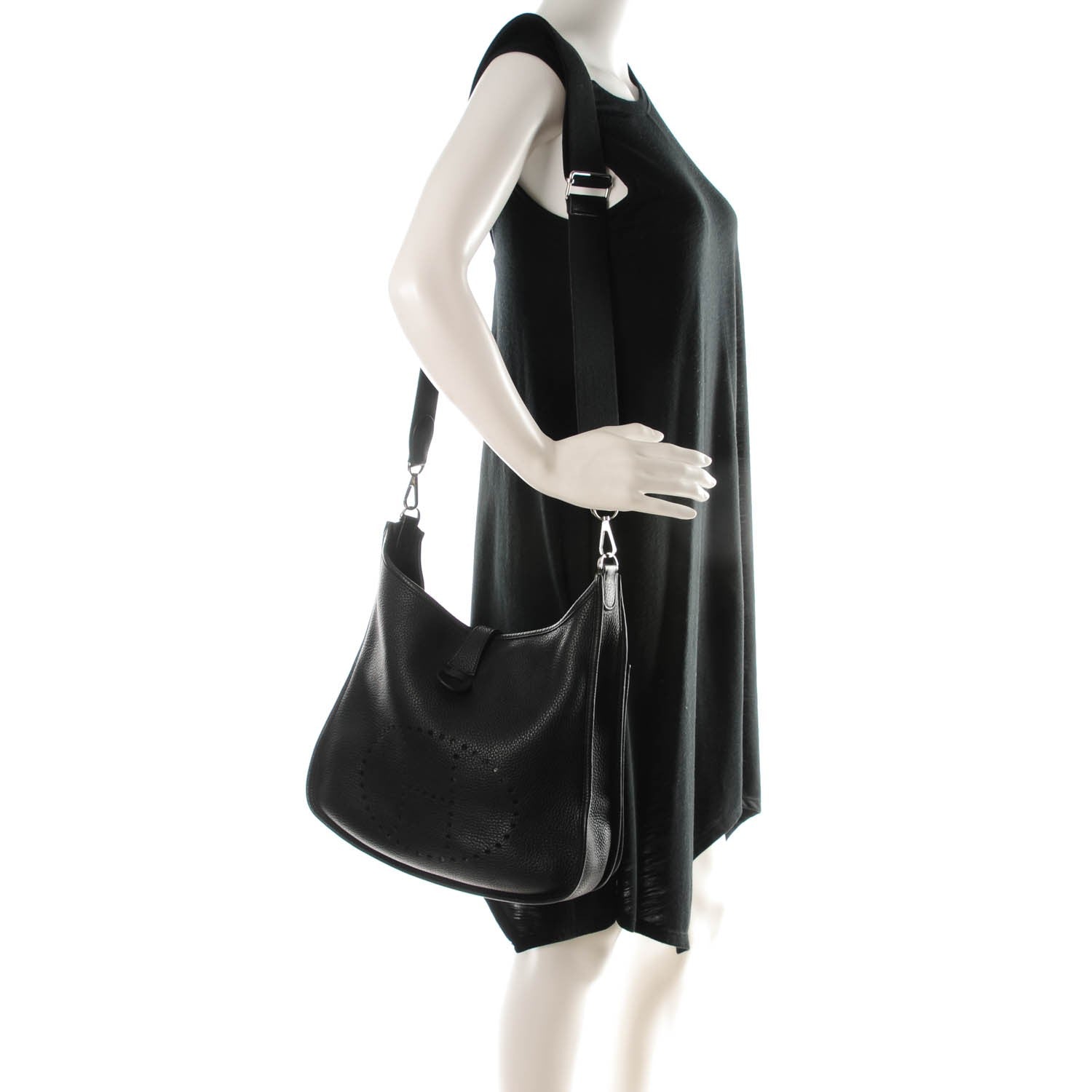 Hermes Taurillon Clemence Evelyne III GM Black 2 of 7