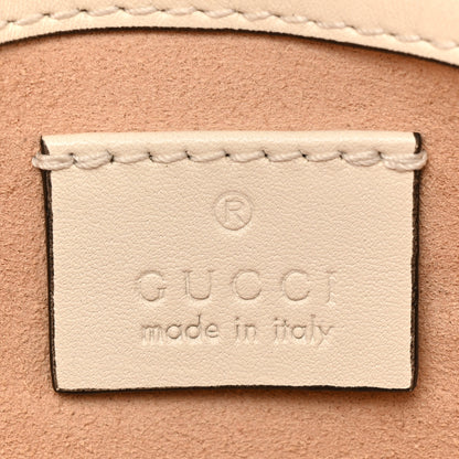 Gucci Calfskin Matelasse Super Mini GG Marmont Shoulder Bag White 6 of 18