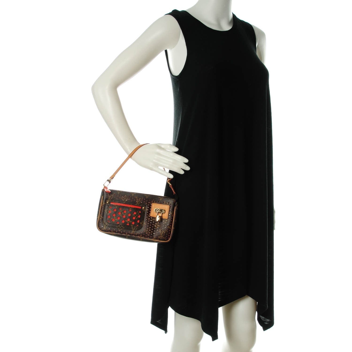 Louis Vuitton Monogram Perforated Pochette Accessories Bag Orange 2 of 7