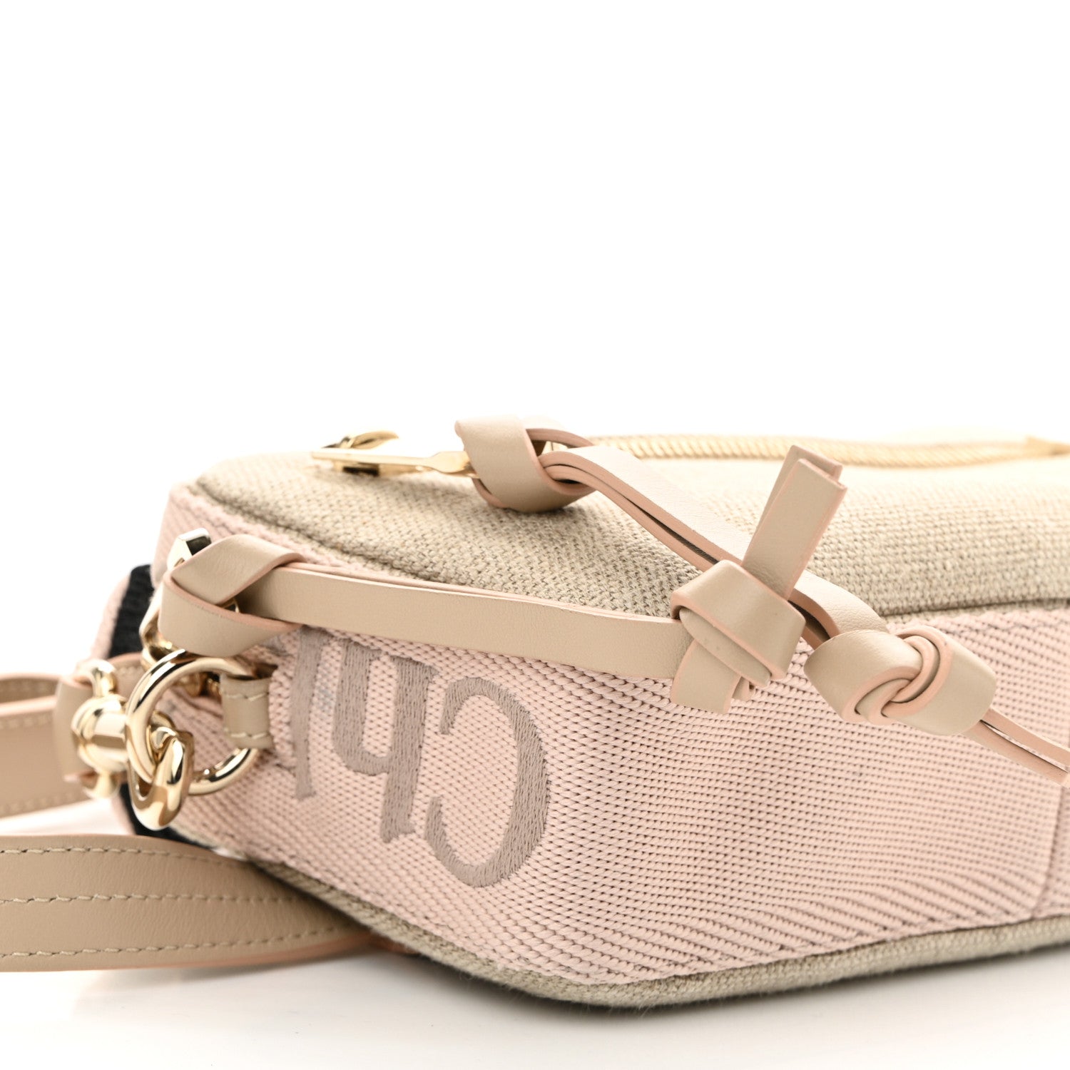 Chloe Linen Woody Belt Bag Blush Beige 9 of 11
