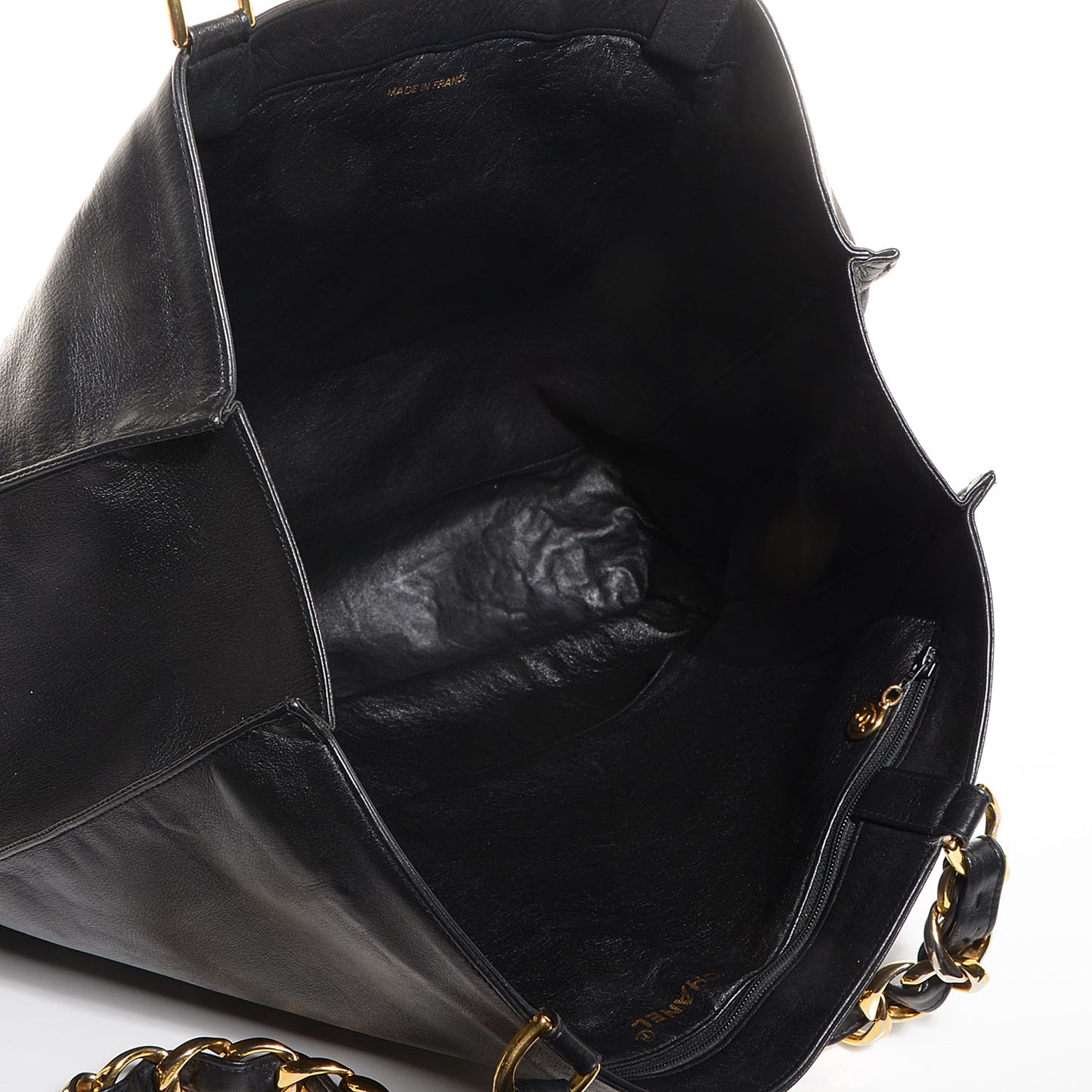 Lambskin Jumbo Shoulder Bag Black