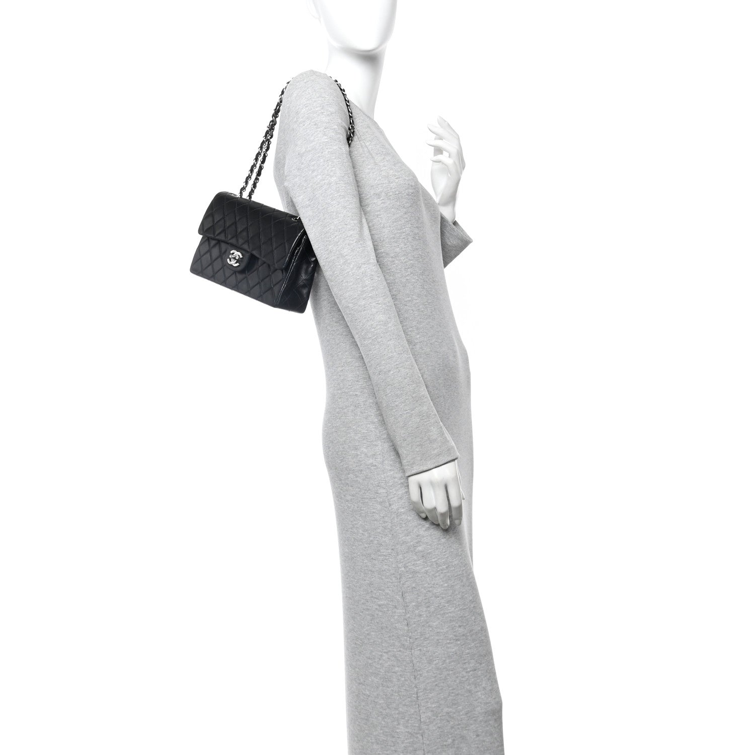 Chanel Lambskin Quilted Small Double Flap Black 2 of 11