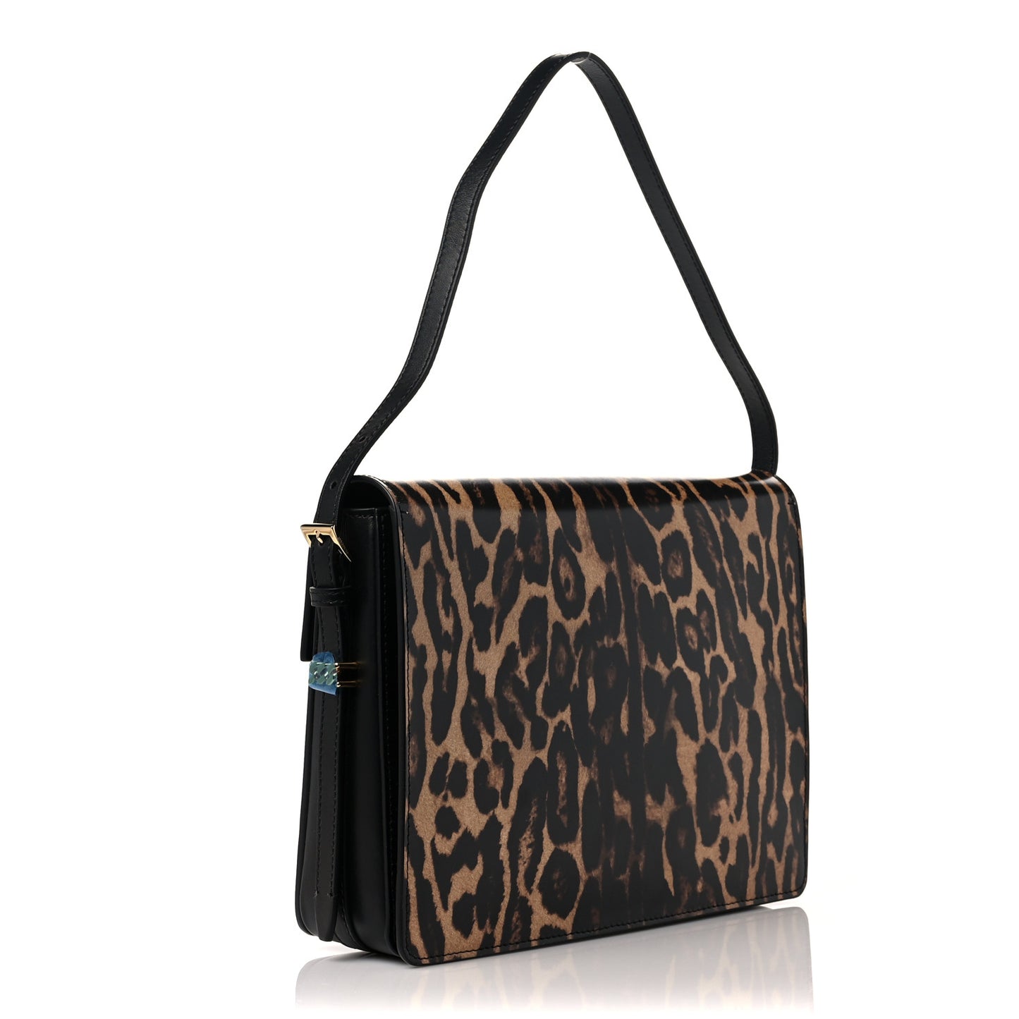 Calfskin Leopard Large Grace Bag Dark Mustard
