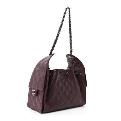 Chanel Caviar Quilted Small Chanel 25 Handbag Dark Burgundy 3 of 10