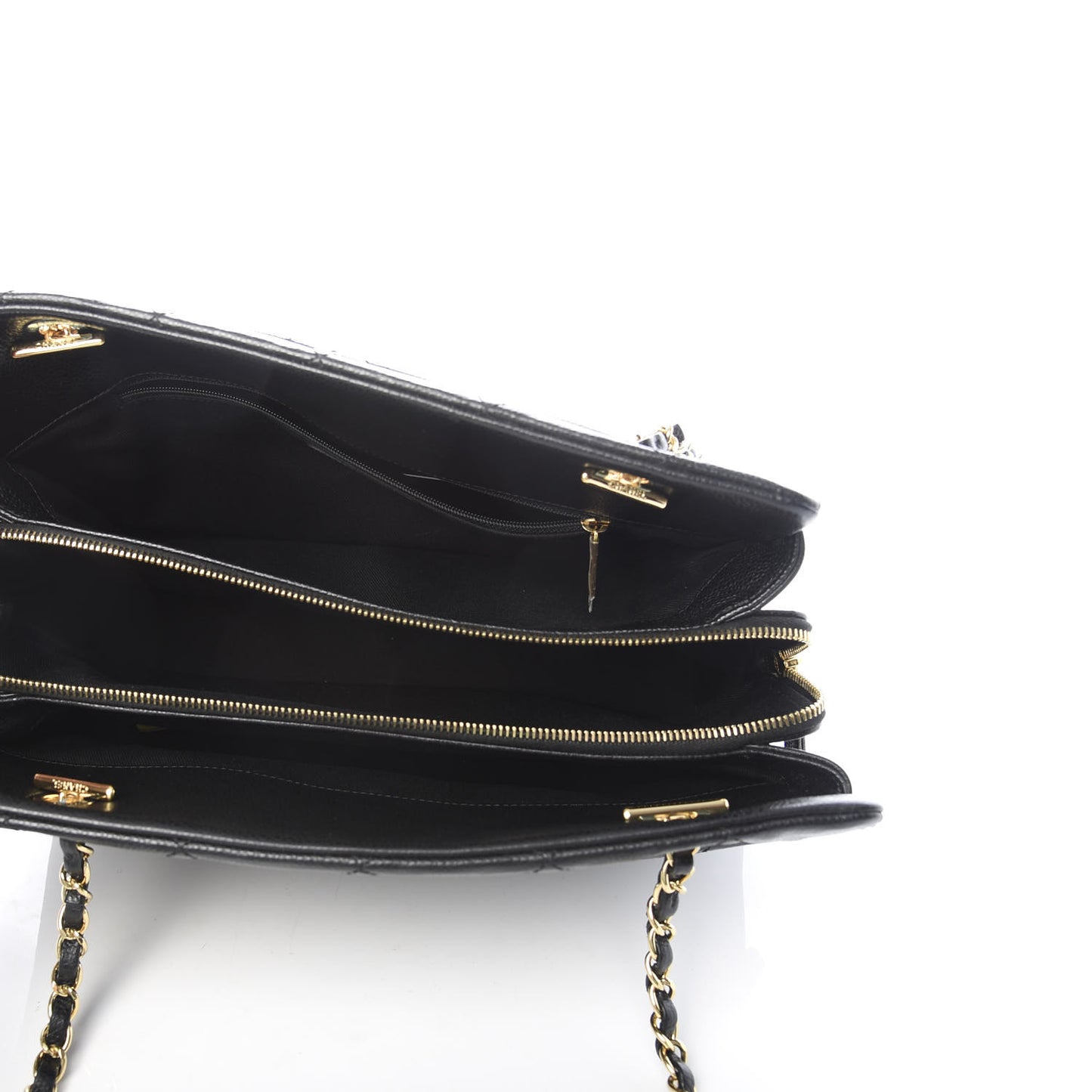 Caviar Quilted Timeless CC Soft Tote Black