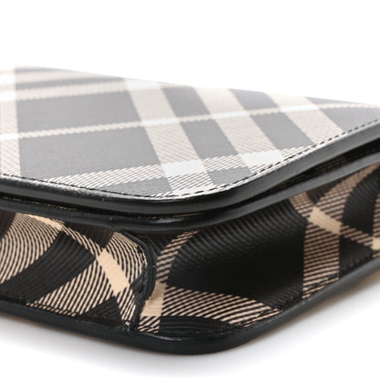 Burberry Check Chain Strap Wallet Black Calico 9 of 9