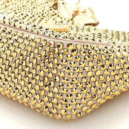 Prada Satin Crystal Mini Re-Edition 2000 Bag Platino 8 of 8