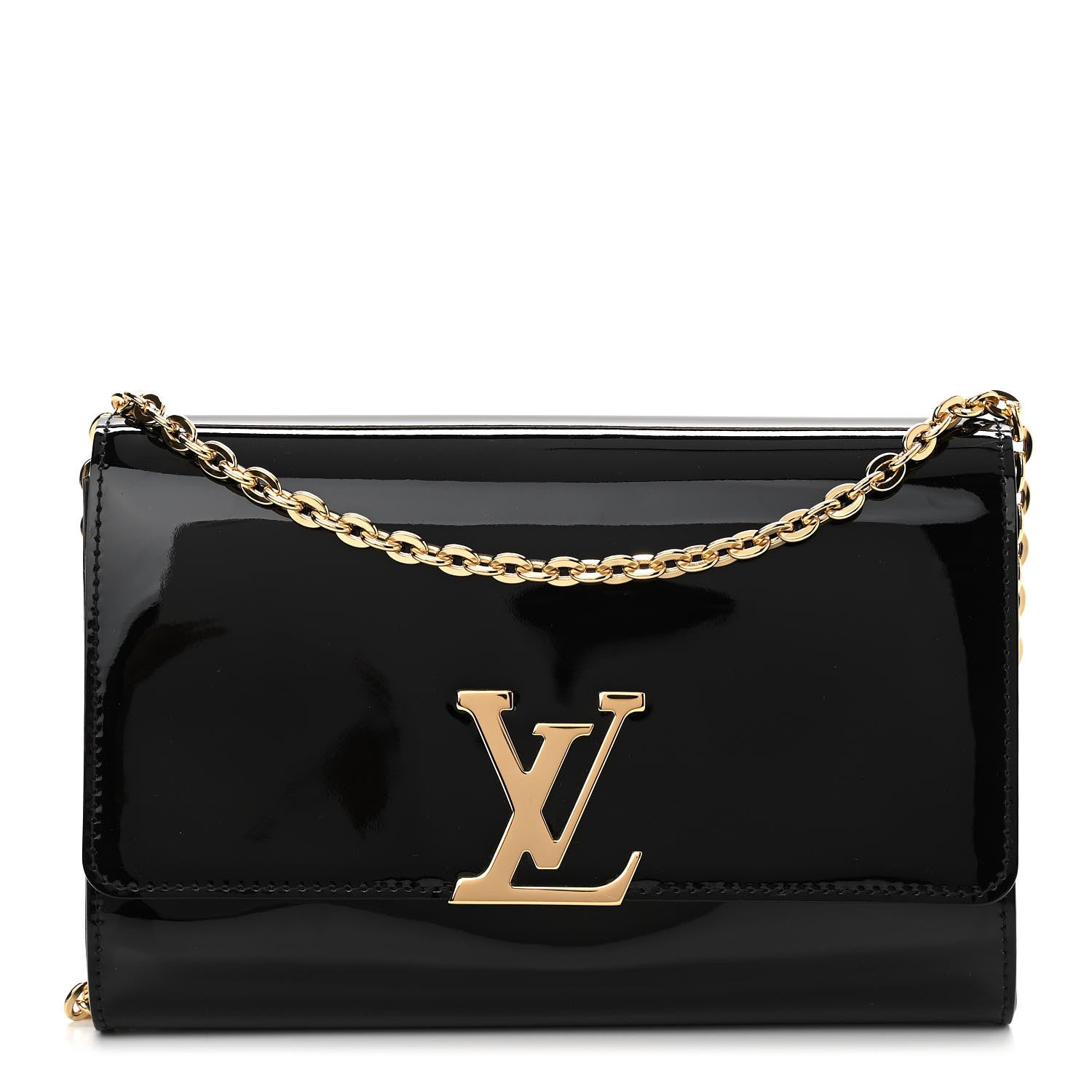 Louis Vuitton Patent Chain Louise GM Black 1 of 9