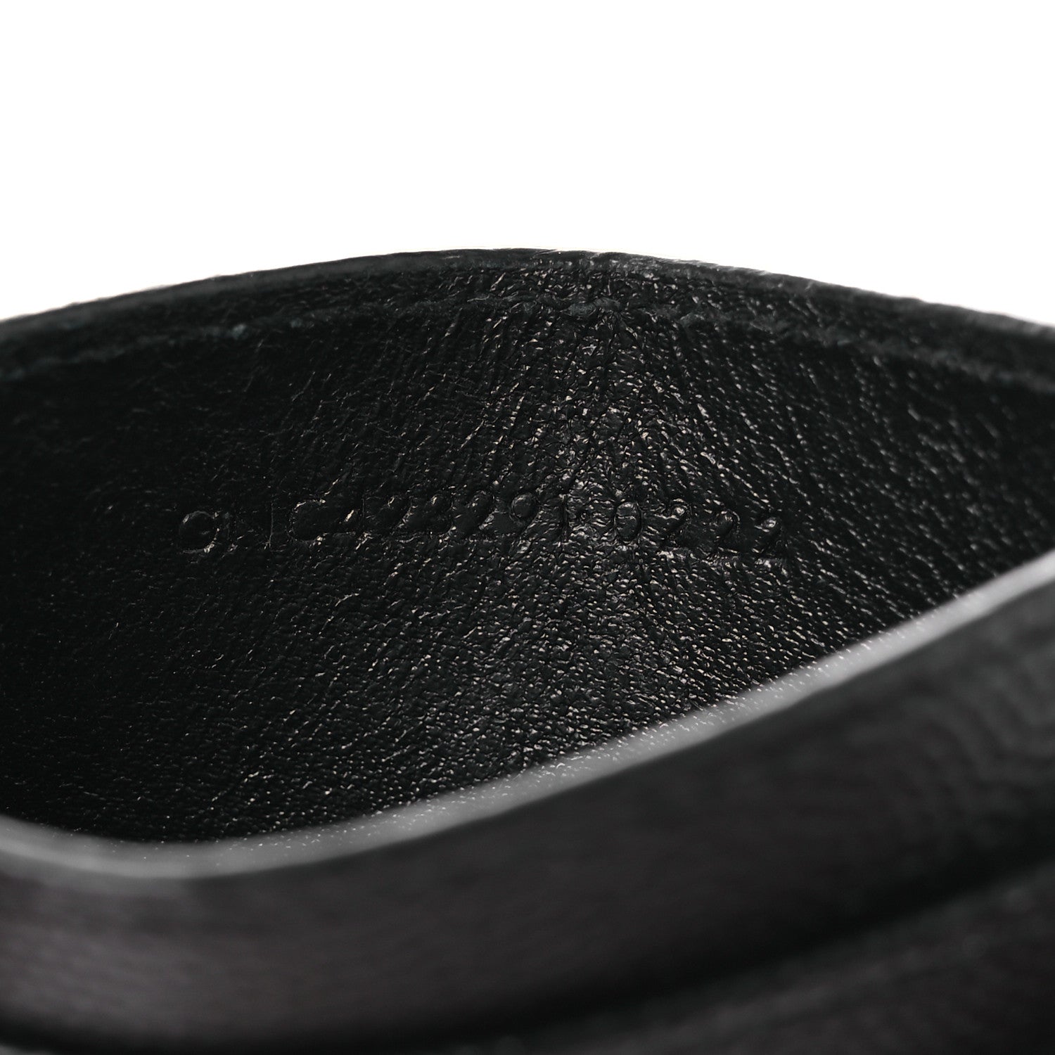 Saint Laurent Grain De Poudre Matelasse Chevron Monogram Credit Card Case Black 7 of 10