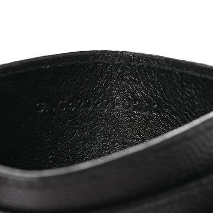 Saint Laurent Grain De Poudre Matelasse Chevron Monogram Credit Card Case Black 7 of 10