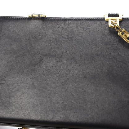 Versace Calfskin Medallion Tribute Chain Shoulder Bag Black 13 of 14