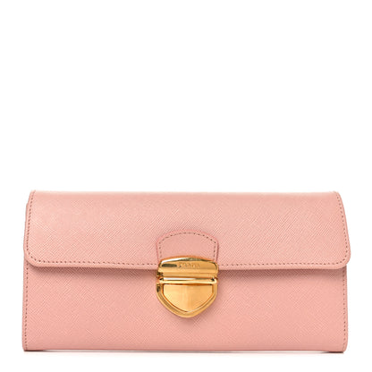 Prada Saffiano Tuc Continental Flap Wallet Orchidea 1 of 7