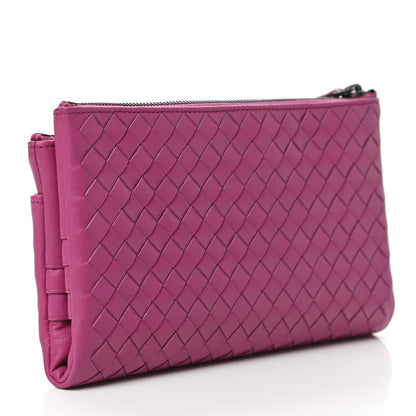 Bottega Veneta Nappa Intrecciato Double Zip Clutch Wallet Ametista 4 of 12