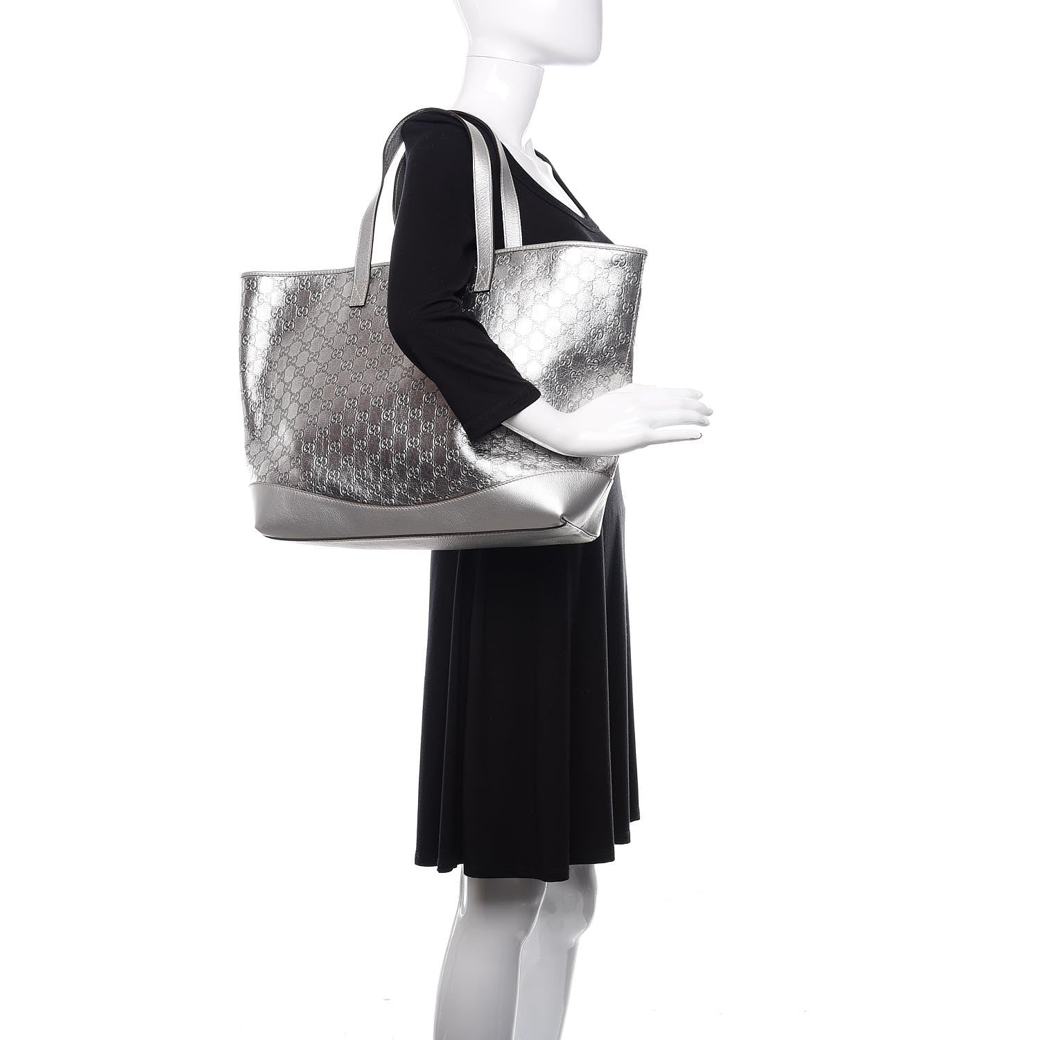 Gucci Guccissima Large Tote Silver 2 of 13