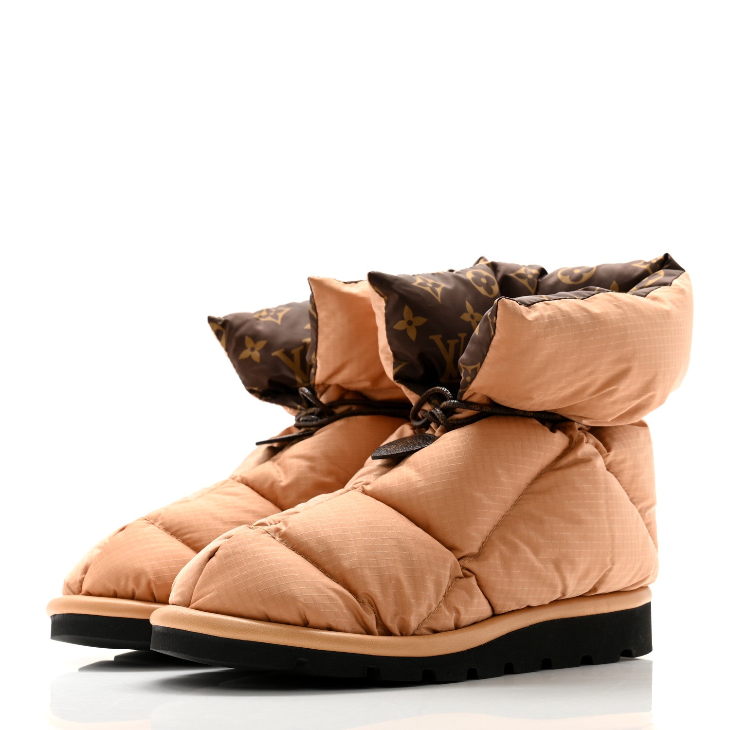 Louis Vuitton Nylon Monogram Pillow Comfort Ankle Boot 38 Beige 3 of 7