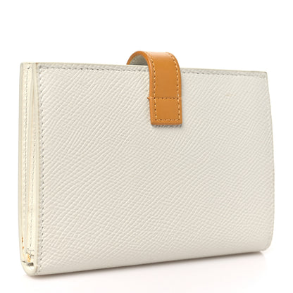 Celine Grained Calfskin Medium Multifunction Strap Wallet White Ocre 3 of 9