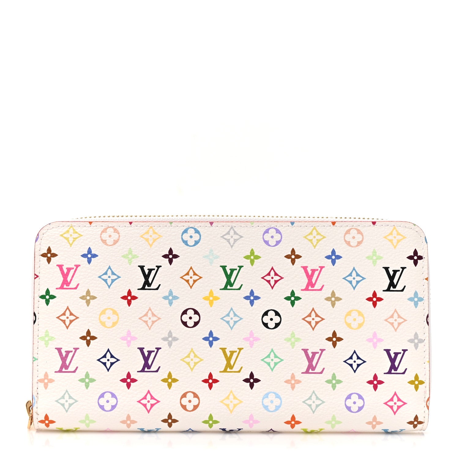 Louis Vuitton Monogram Multicolor Zippy Wallet White Litchi 1 of 8