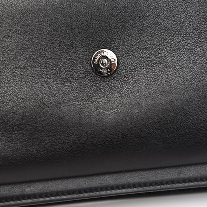 Saint Laurent Grained Calfskin Studded Medium Monogram Heart Sunset Black 11 of 11