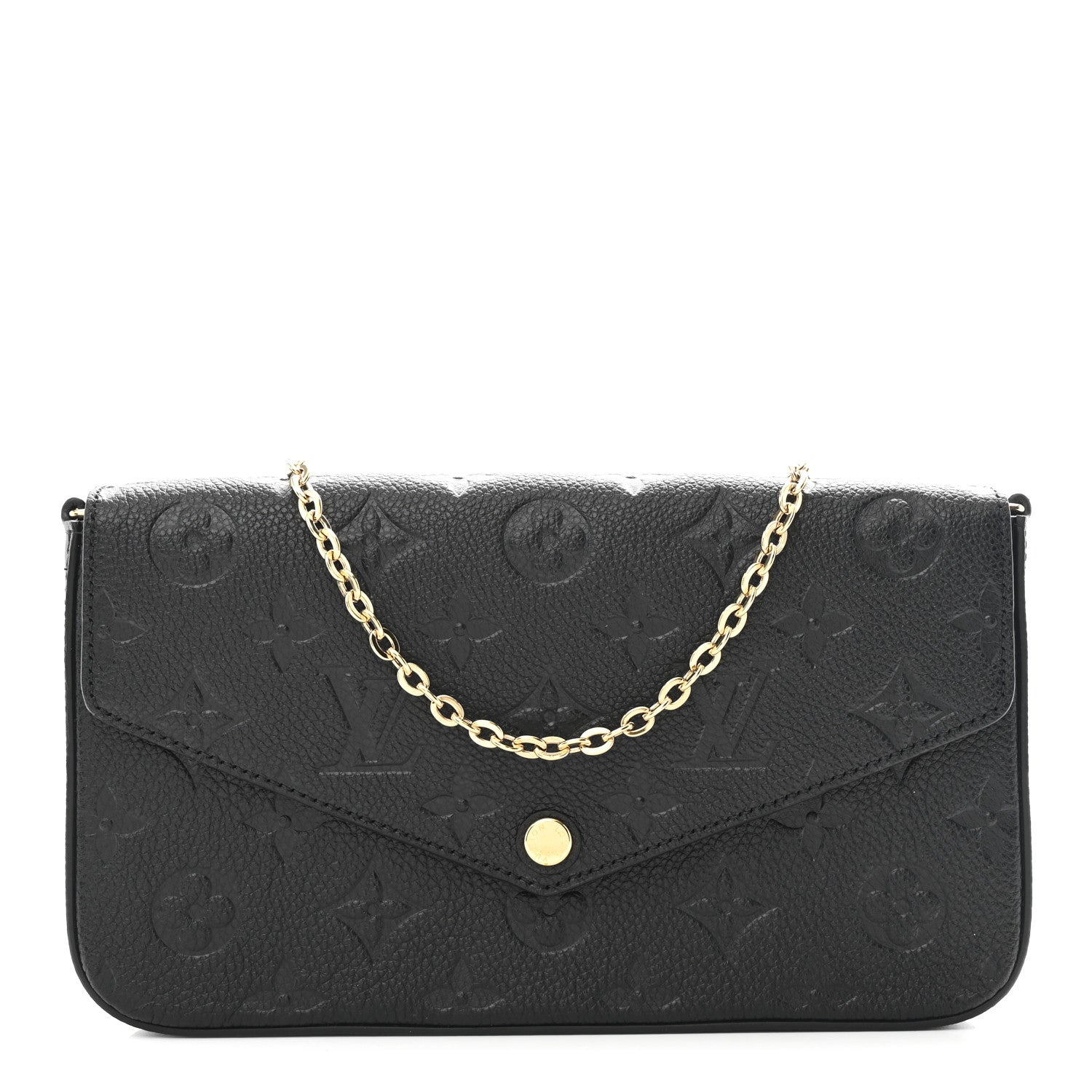 Louis Vuitton Empreinte Pochette Felicie Chain Wallet Black 1 of 13