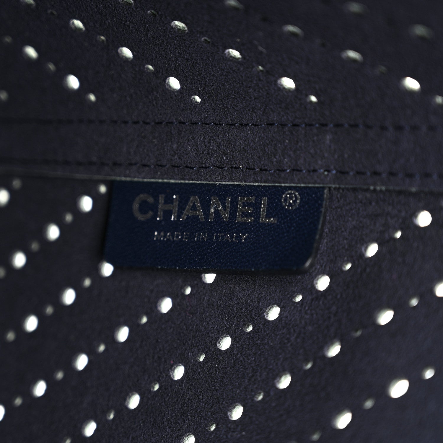 Chanel Perforated Grained Calfskin Small Shopping Tote Green 7 of 16