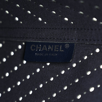 Chanel Perforated Grained Calfskin Small Shopping Tote Green 7 of 16