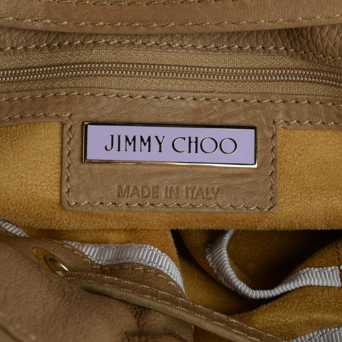 Grainy Calfskin Large Rhys Shoulder Bag Nude