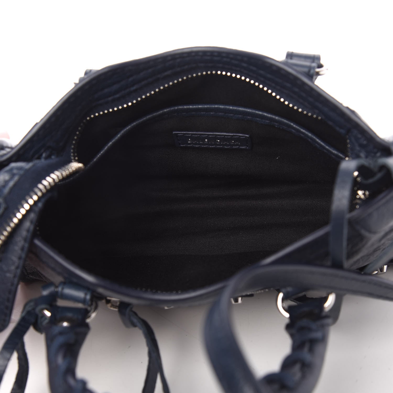 Balenciaga Agneau Classic Silver Hardware Nano City Bleu de Minuit 5 of 9