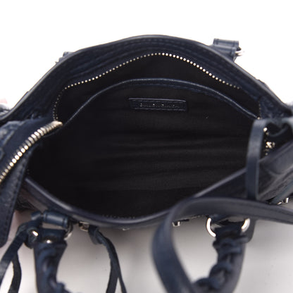 Balenciaga Agneau Classic Silver Hardware Nano City Bleu de Minuit 5 of 9