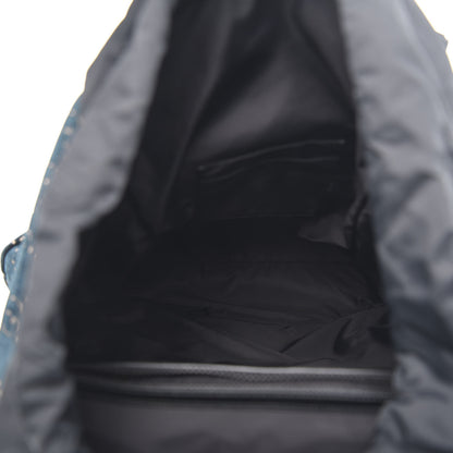 Gucci Velvet GG Monogram Web Medium Double Buckle Backpack Blue Beige Black 4 of 10