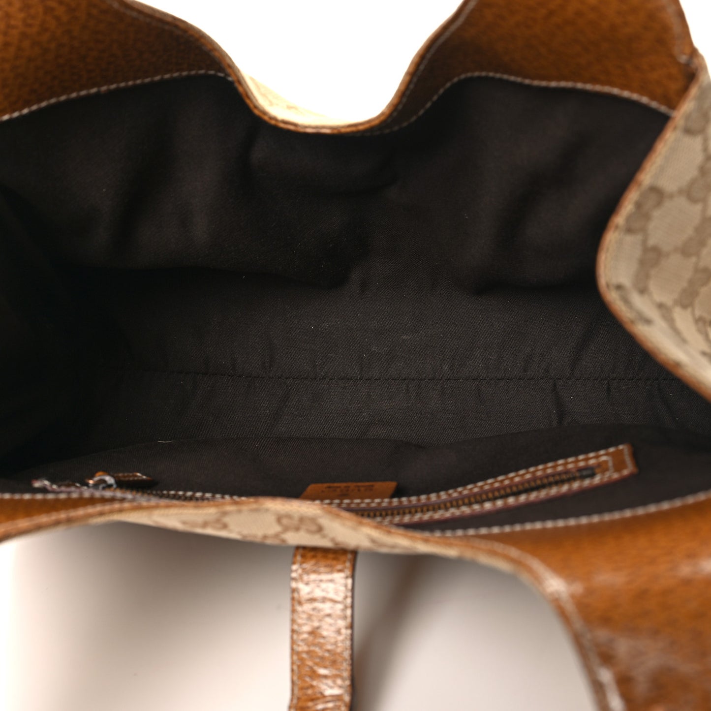 Monogram Calfskin Large Bardot Shoulder Bag Brown