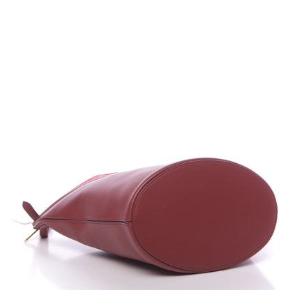 Celine Smooth Calfskin Clasp Bucket Bag Red 4 of 11