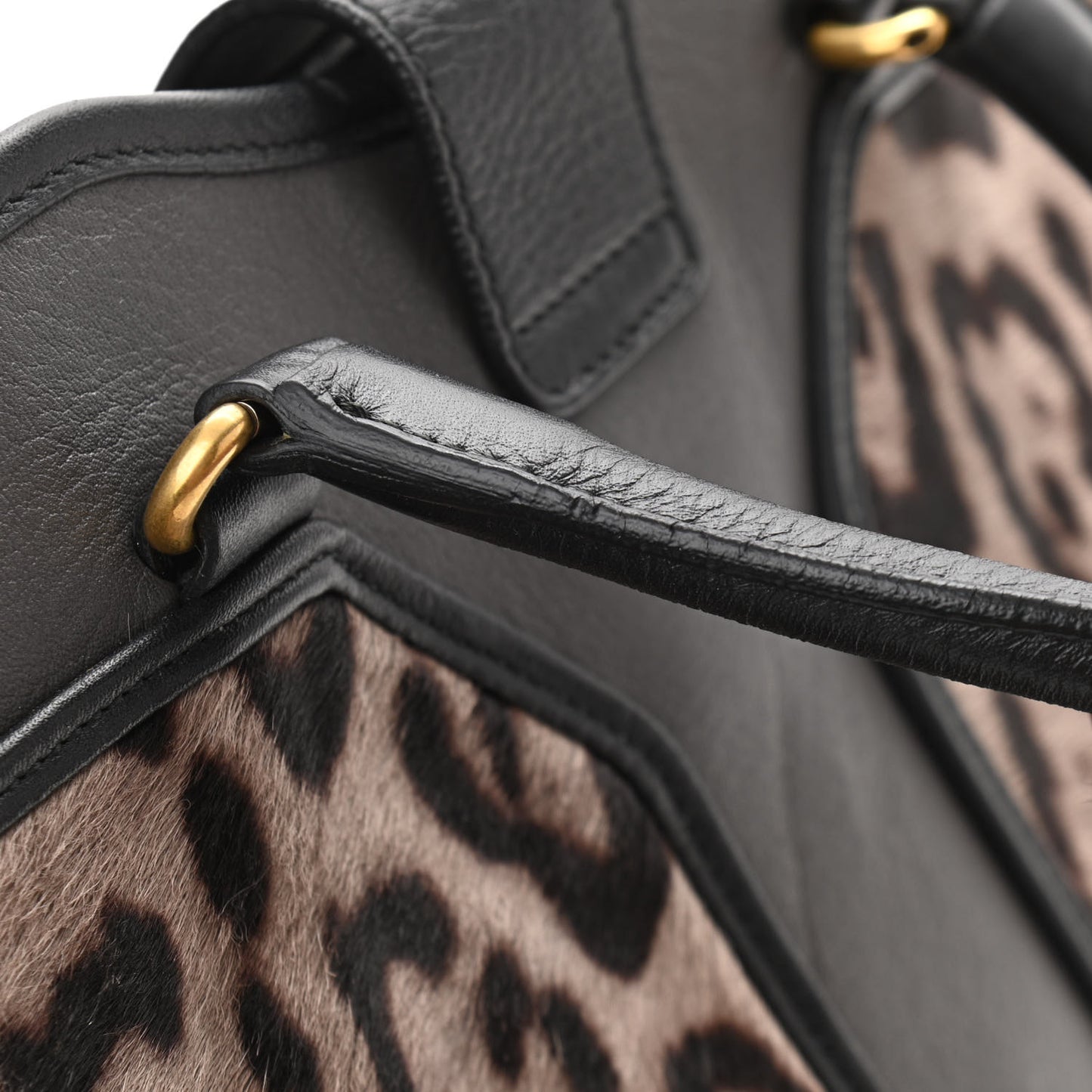 Pony Hair Leopard Print Large Cabas Chyc Black