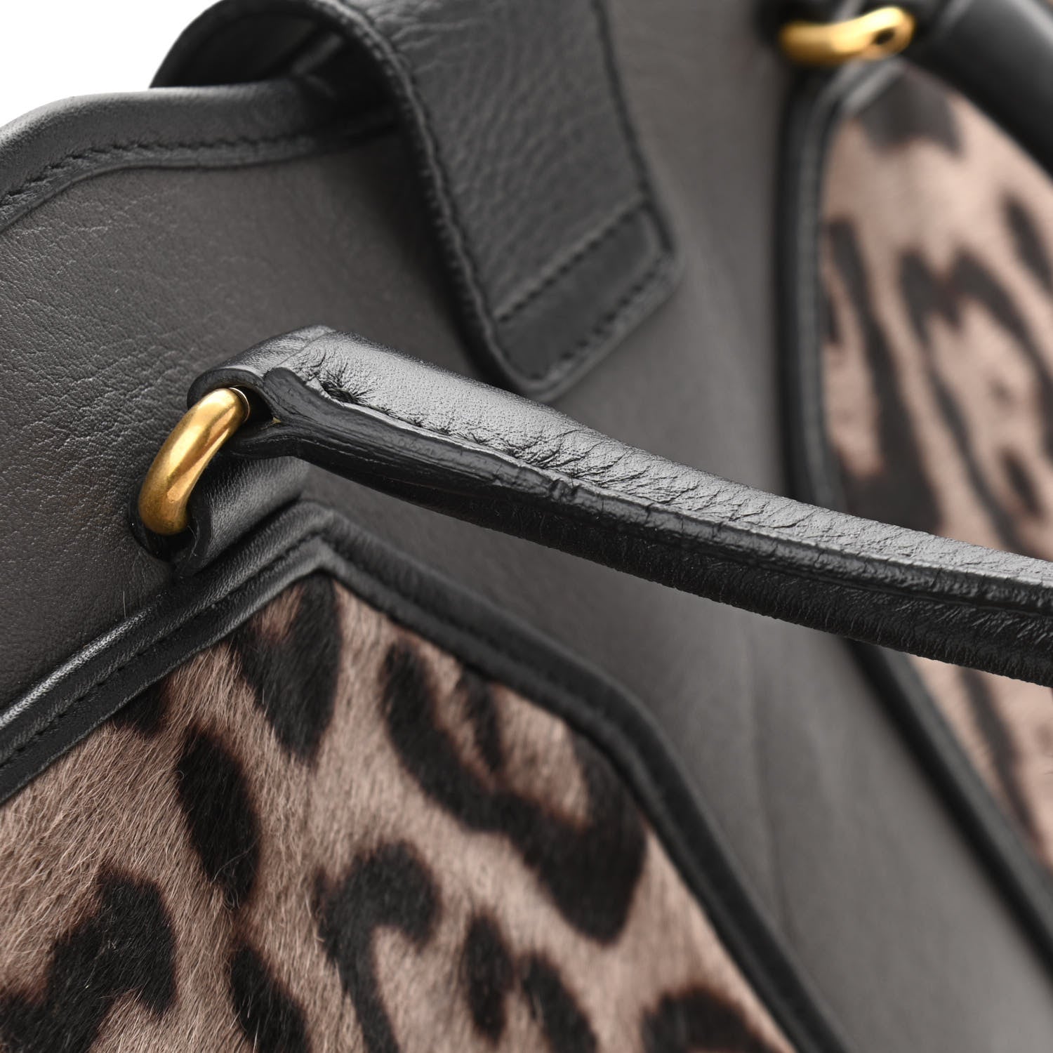 Saint Laurent Pony Hair Leopard Print Large Cabas Chyc Black 11 of 14