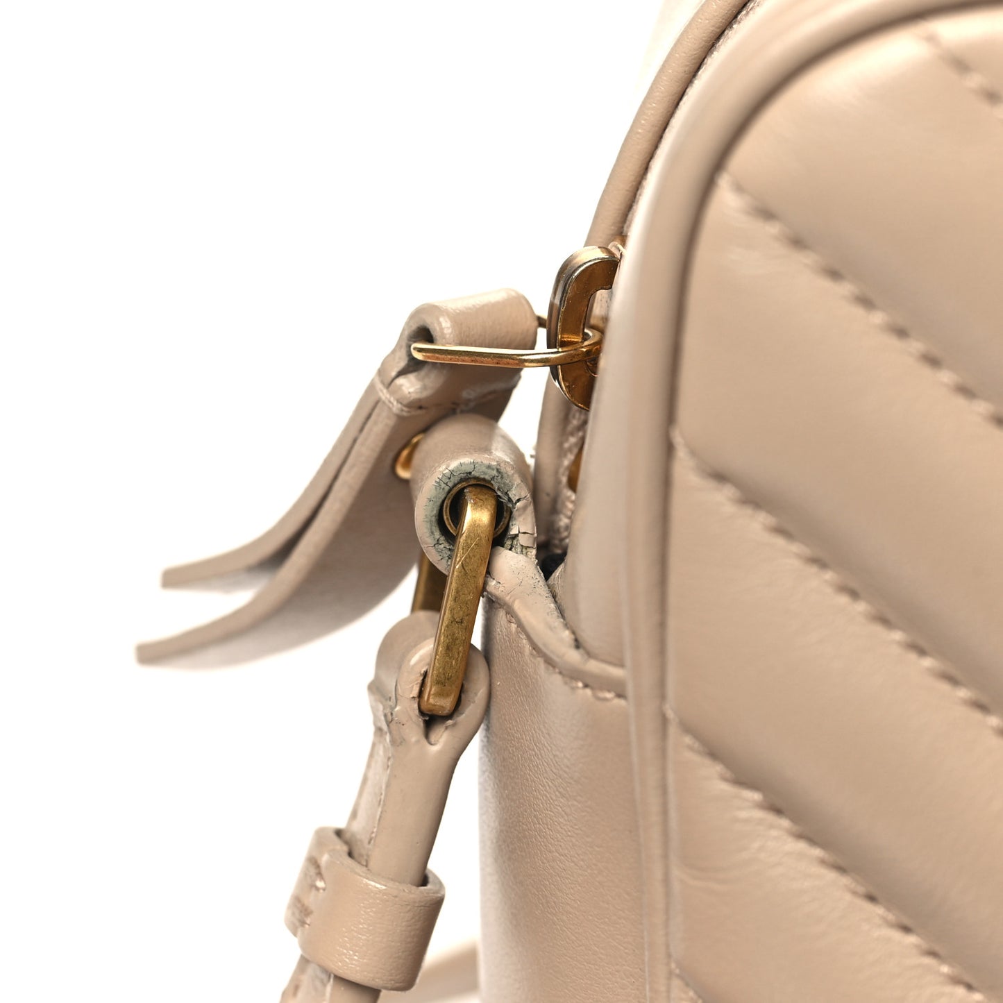 Calfskin Matelasse Monogram Lou Camera Bag Dark Beige