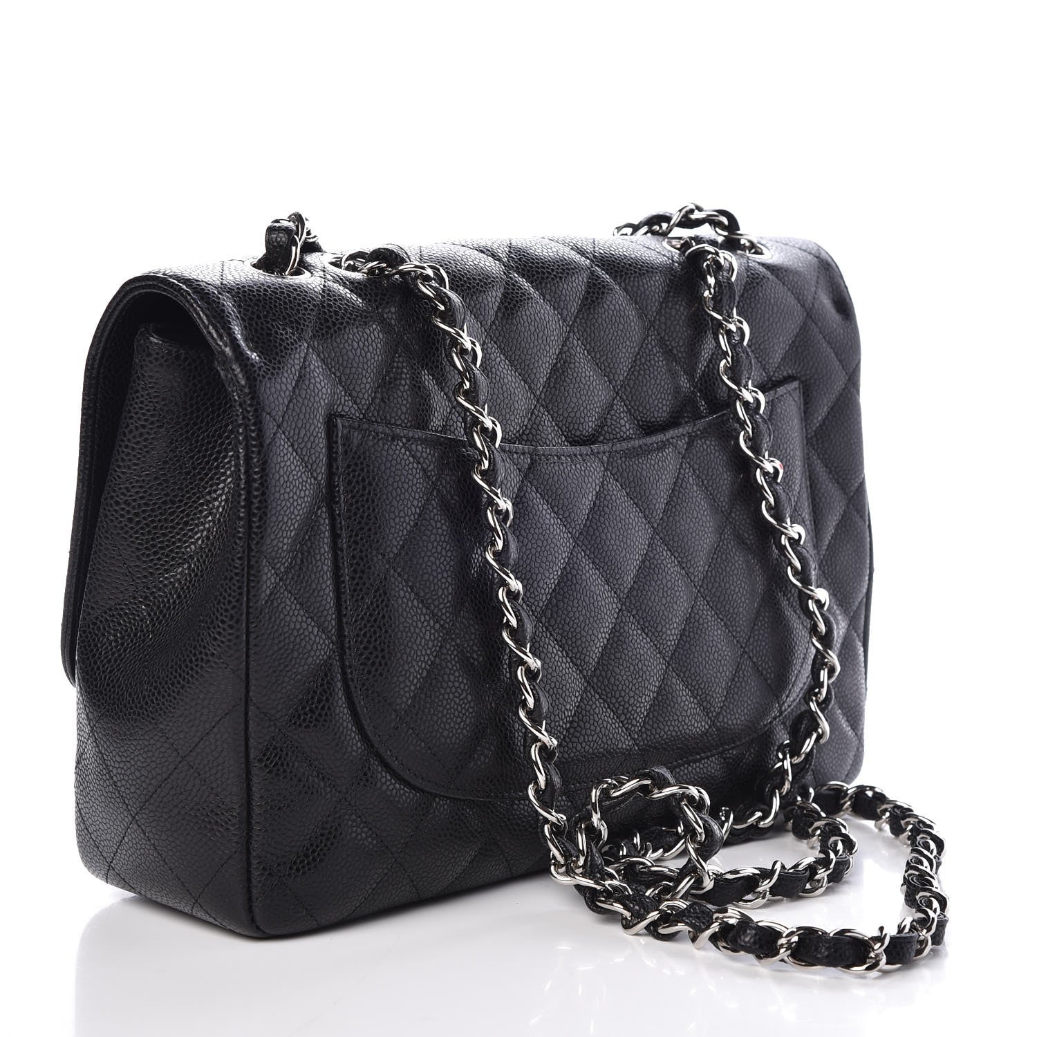Chanel Caviar Quilted Jumbo Single Flap Black 4 of 9