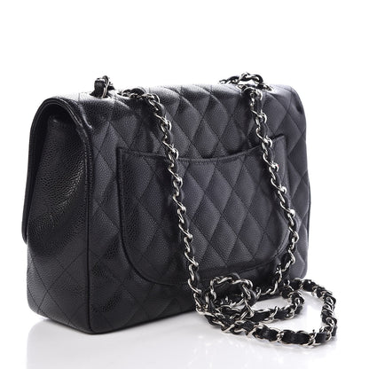 Chanel Caviar Quilted Jumbo Single Flap Black 4 of 9