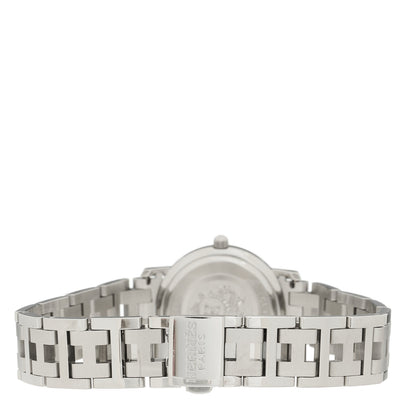 Hermes Stainless Steel 24mm Clipper Quartz Watch White 3 of 4