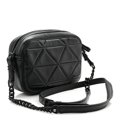 Prada Nappa Triangle Stitched Spectrum Camera Bag Black 3 of 10