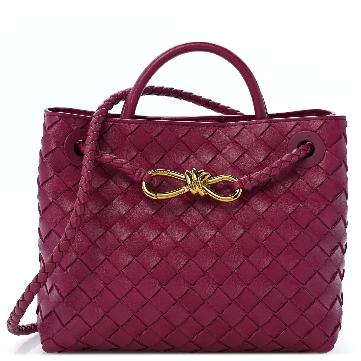 Bottega Veneta Nappa Intrecciato Small Andiamo Shoulder Bag Cinnabar 1 of 10