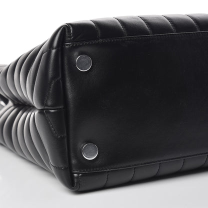 Saint Laurent Calfskin Y Quilted Monogram Large Loulou Shopper Black 9 of 10