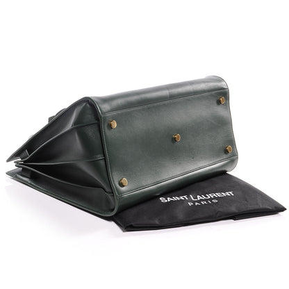 Saint Laurent Leather Large Sac de Jour Carryall Vert Anglais 4 of 7