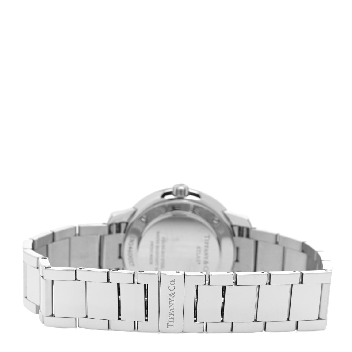 Tiffany Stainless Steel Diamond Bezel 31mm Atlas 2-Hand Quartz Watch Pink 3 of 5