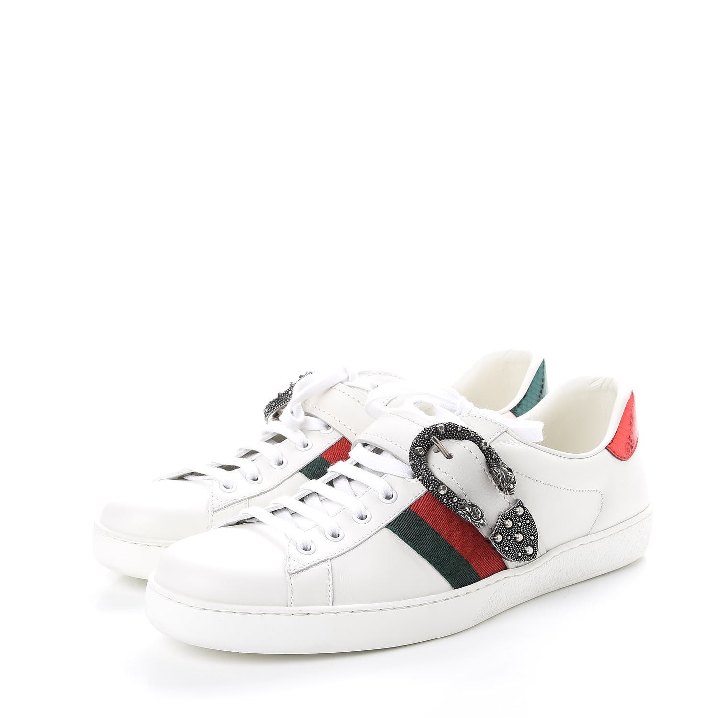Calfskin Ayers Web Mens Dionysus Ace Sneakers 11 White