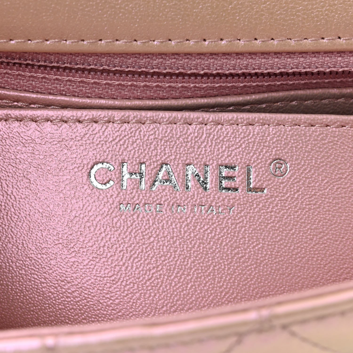 Chanel Iridescent Calfskin Quilted Mini Rectangular Flap Pink 6 of 12