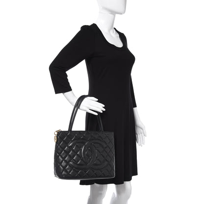 Chanel Caviar Quilted Medallion Tote Black 2 of 7